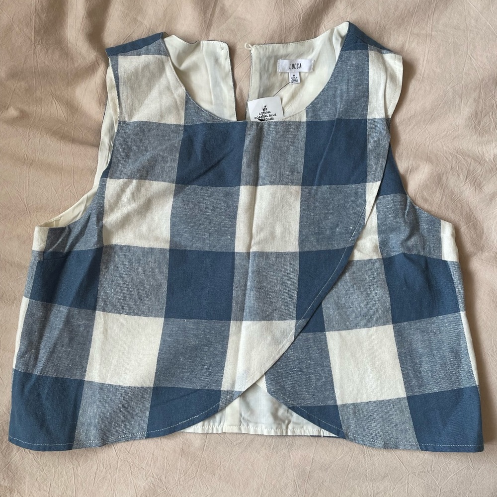 linen crop tank